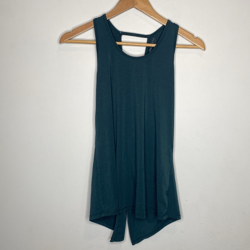 Athleta Dark Jade Essence Tie Back Tank: Size Extra Large